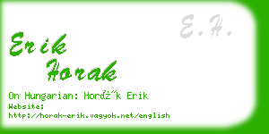 erik horak business card